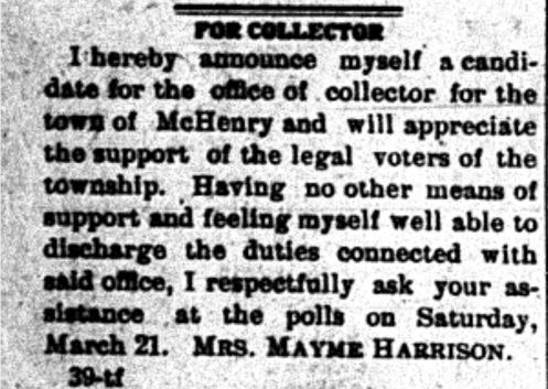 Harrison For Collector - March 19 1914 p