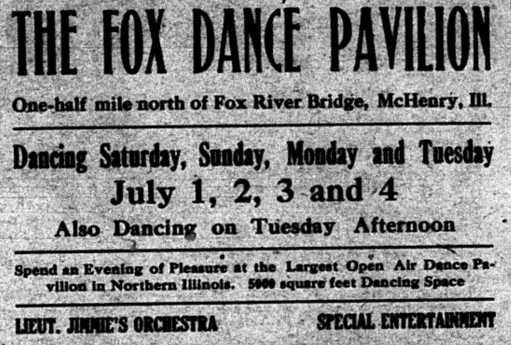Fox Pavilion Ad - June 29 1922, p 4